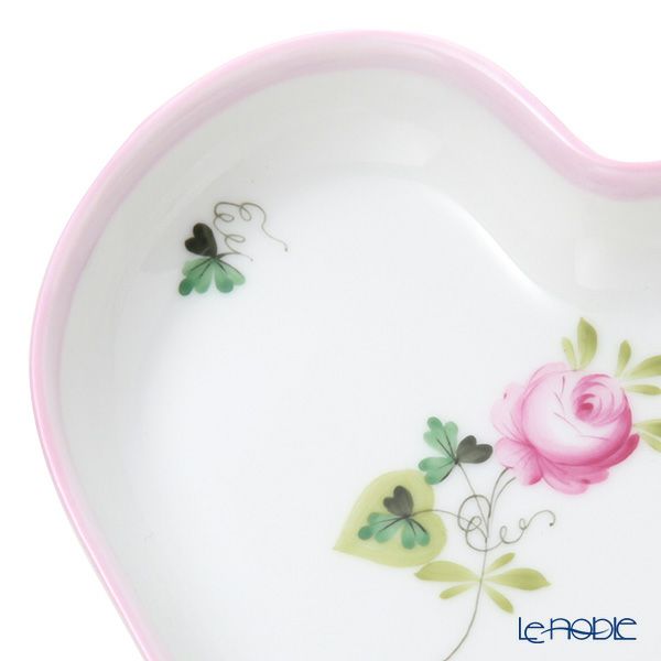 ヘレンド ウィーンのバラピンク VRH-X4 ハートトレイ 10cm 07703-0-00 小皿／豆皿