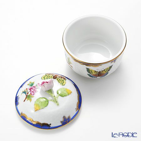 ヘレンド VBO-Y3 ブルー 01463-0-09 シュガーポット（ローズ）