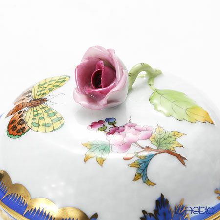 ヘレンド VBO-Y3 ブルー 01463-0-09 シュガーポット（ローズ）