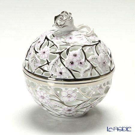 ヘレンド ファンタジー CPTL 06214-0-09 透かしボンボン ラリック（ローズ）