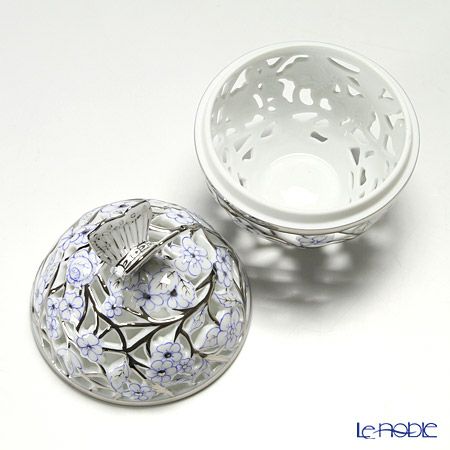 ヘレンド ファンタジー CPTB 06214-0-17 透かしボンボン ブルー（チョウ）