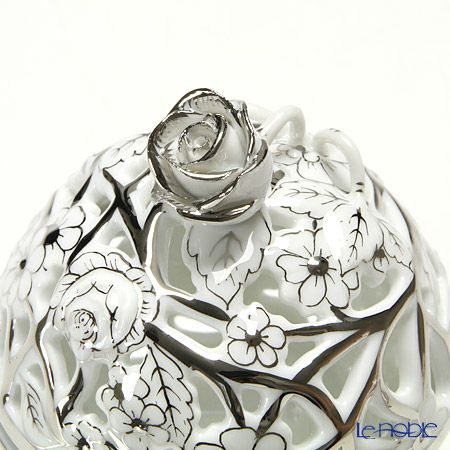 ヘレンド ファンタジー CPT 06215-0-09 透かしボンボン プラチナ（ローズ）