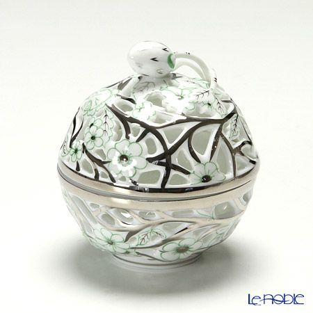 ヘレンド ファンタジー CPTV 06215-0-11 透かしボンボン グリーン（ストロベリー）