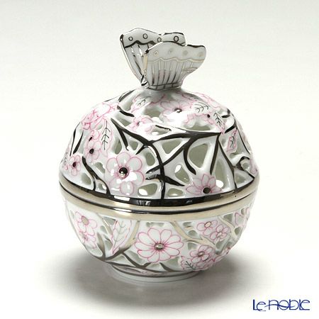 ヘレンド ファンタジー CPTP 06215-0-17 透かしボンボン ピンク（チョウ）