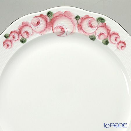 ヘレンド ウィーンのバラ プラチナ 00156-0-00 プレート 33cm