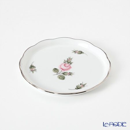 ヘレンド ウィーンのバラ プラチナ 00341-0-00 コースター10cm