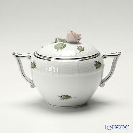 ヘレンド ウィーンのバラ プラチナ 00472-0-09 シュガーポット ローズ 200ml