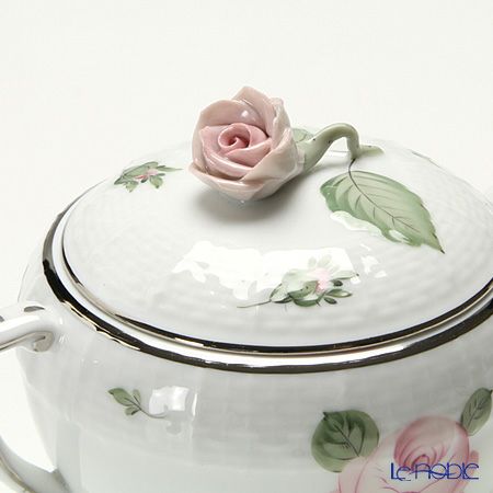 ヘレンド ウィーンのバラ プラチナ 00472-0-09 シュガーポット ローズ 200ml