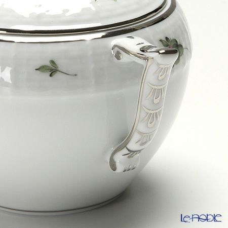 ヘレンド ウィーンのバラ プラチナ 00472-0-09 シュガーポット ローズ 200ml