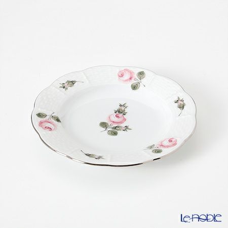 ヘレンド ウィーンのバラ プラチナ 00512-0-00 プレート 12.5cm