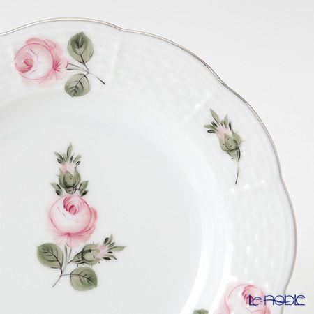 ヘレンド ウィーンのバラ プラチナ 00512-0-00 プレート 12.5cm