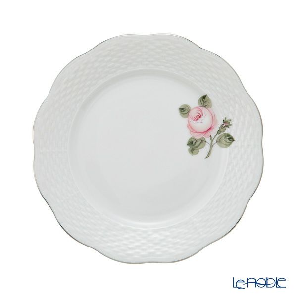 ヘレンド ウィーンのバラ プラチナシンプル 00517-0-00 プレート 19cm
