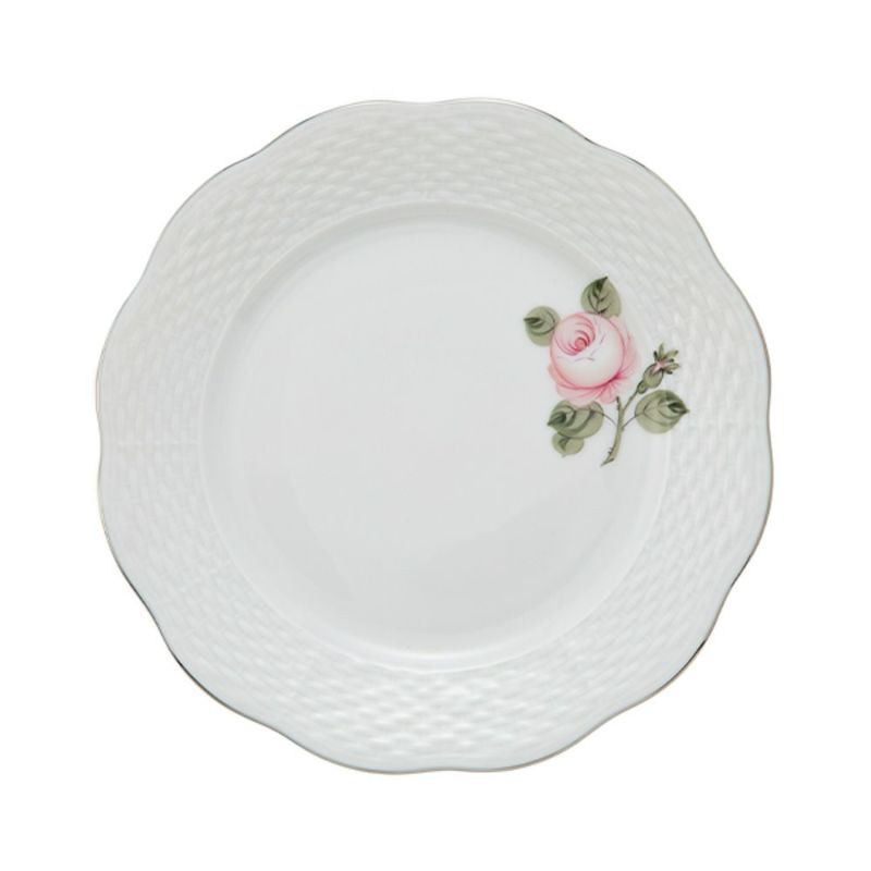 ヘレンド ウィーンのバラ プラチナシンプル 00517-0-00 プレート 19cm