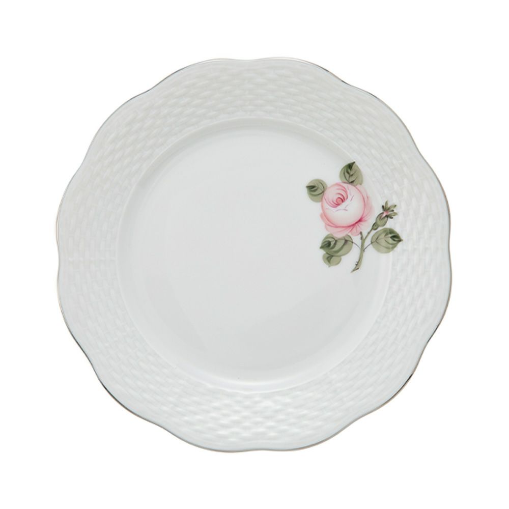 ヘレンド ウィーンのバラ プラチナシンプル 00517-0-00 プレート 19cm
