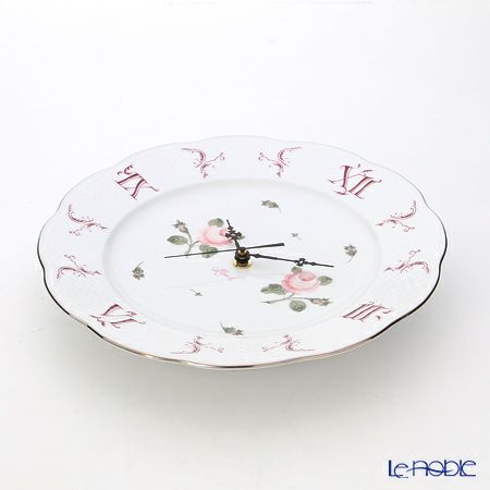 ヘレンド ウィーンのバラ プラチナ VGR-PT 00527-0-47 ウォールクロック 28.5cm