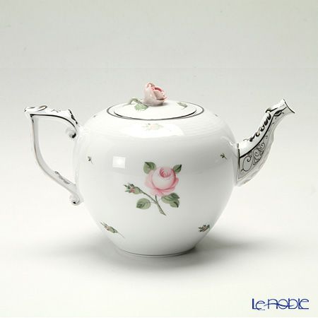 ヘレンド ウィーンのバラ プラチナ 00606-0-09 ティーポット ローズ 800ml