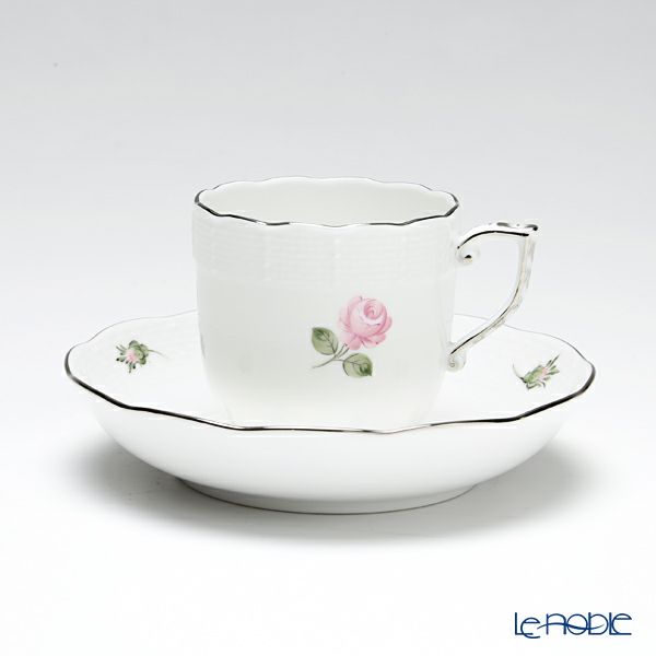ヘレンド ウィーンのバラ プラチナ 00707-0-00 モカカップ＆ソーサー 150ml