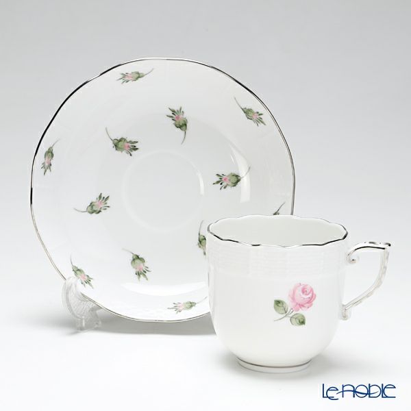 ヘレンド ウィーンのバラ プラチナ 00707-0-00 モカカップ＆ソーサー 150ml