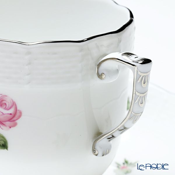 ヘレンド ウィーンのバラ プラチナ 00707-0-00 モカカップ＆ソーサー 150ml