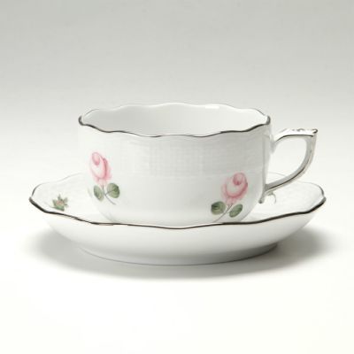 ヘレンド ウィーンのバラ プラチナ VR-PT 00724-0-00 ティーカップ
