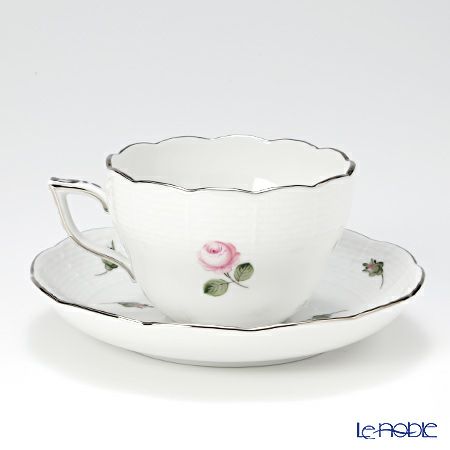 ヘレンド ウィーンのバラ プラチナ 00730-0-00 ティーカップ＆ソーサー（兼用） 200ml