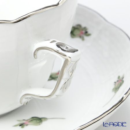 ヘレンド ウィーンのバラ プラチナ 00730-0-00 ティーカップ＆ソーサー（兼用） 200ml