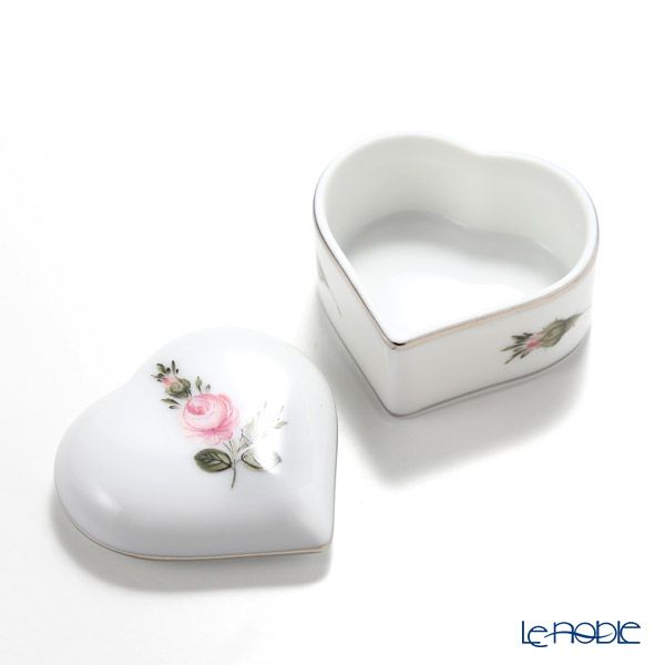 ヘレンド ウィーンのバラ プラチナ VGR-PT 06112-0-00 ハートボックス 5cm