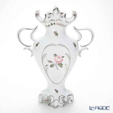 ヘレンド ウィーンのバラ プラチナ 06532-0-00 ベース（両手付） 26cm