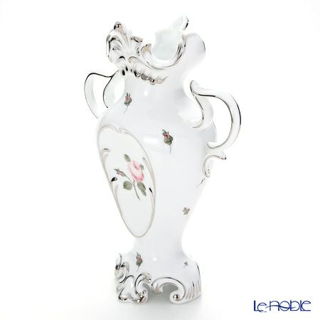 ヘレンド ウィーンのバラ プラチナ 06532-0-00 ベース（両手付） 26cm