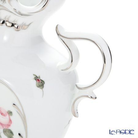 ヘレンド ウィーンのバラ プラチナ 06532-0-00 ベース（両手付） 26cm