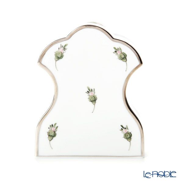 ヘレンド ウィーンのバラ プラチナ テーブルクロック 11cm 08085-0-00