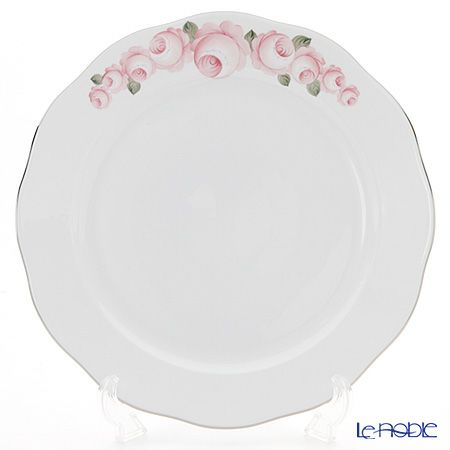 ヘレンド ウィーンのバラ プラチナ 20156-0-00 プレート 33cm