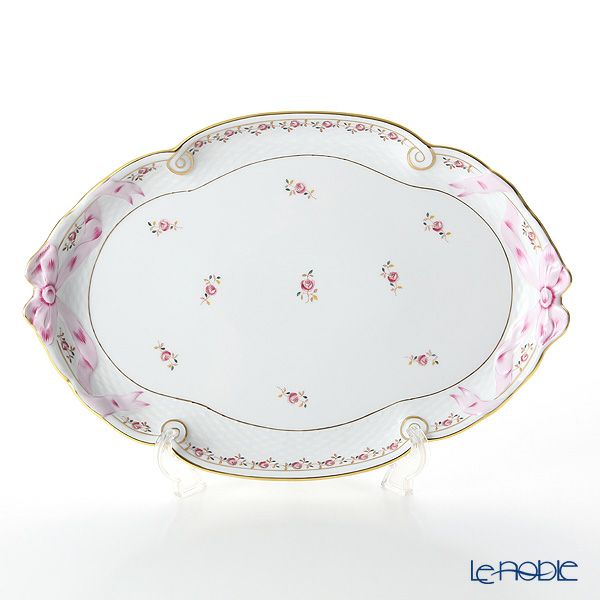 ヘレンド 薔薇の花飾り RGS 00400-0-00 パーティートレイ 38cm