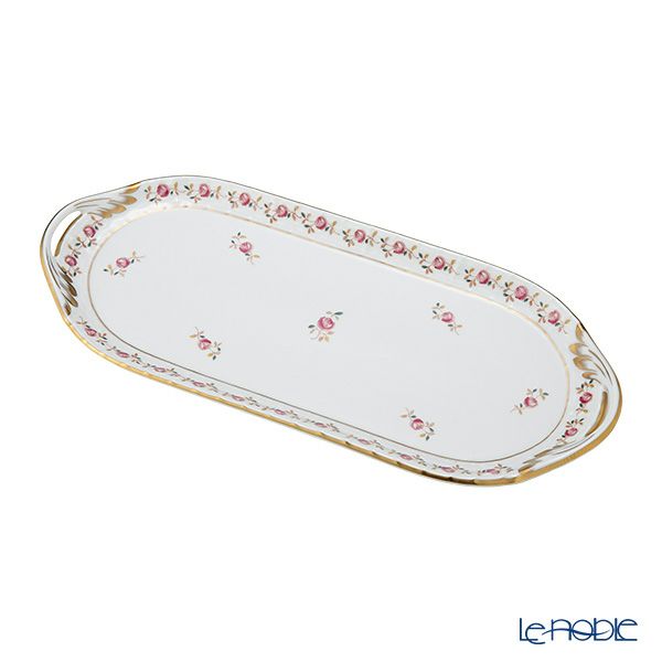 ヘレンド 薔薇の花飾り／ローズガーランド RGS 00436-0-00 サンドイッチトレイ 36cm