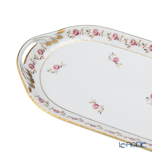 ヘレンド 薔薇の花飾り／ローズガーランド RGS 00436-0-00 サンドイッチトレイ 36cm