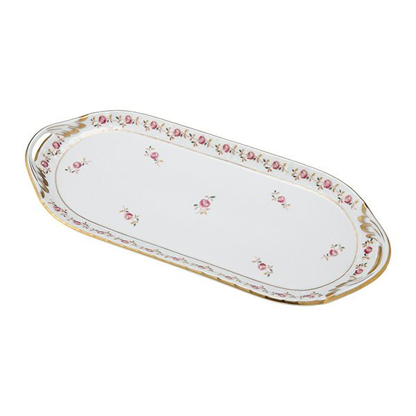 ヘレンド 薔薇の花飾り／ローズガーランド RGS 00436-0-00 サンドイッチトレイ 36cm