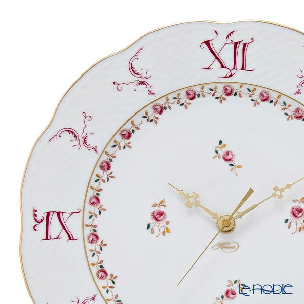 ヘレンド 薔薇の花飾り RGS 00527-0-47 ウォールクロック 28.5cm