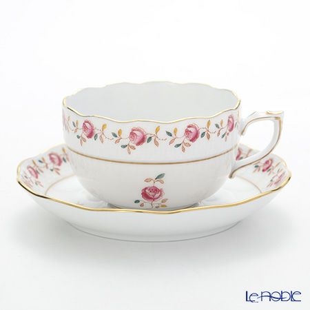 ヘレンド 薔薇の花飾り RGS 00724-0-00 ティーカップ＆ソーサー 200ml