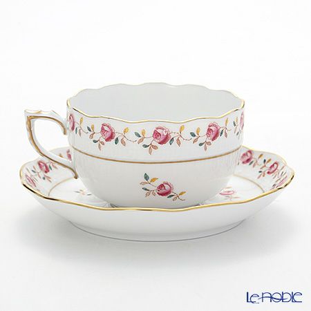 ヘレンド 薔薇の花飾り RGS 00724-0-00 ティーカップ＆ソーサー 200ml