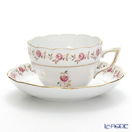 ヘレンド 薔薇の花飾り RGS 00730-0-00 ティーカップ＆ソーサー（兼用） 200ml
