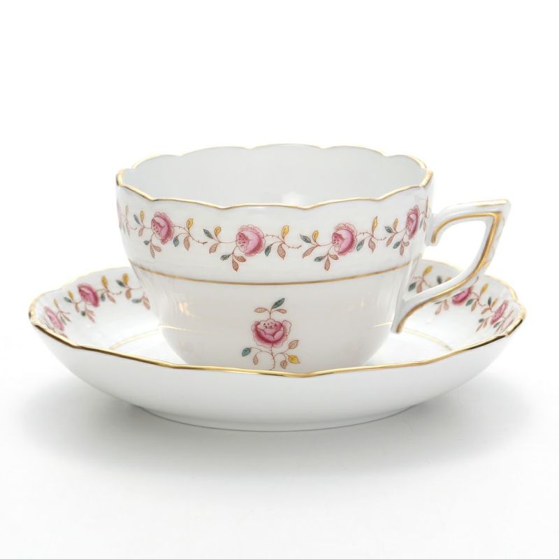 ヘレンド 薔薇の花飾り RGS 00730-0-00 ティーカップ＆ソーサー（兼用） 200ml