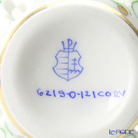 ヘレンド ファンタジー CORV 06219-0-12 透かしボンボン入れ（つぼみ） グリーン