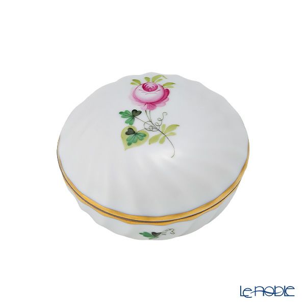 ヘレンド ウィーンのバラ シンプル VRHS ラウンドボックス 7cm 06037-0-00