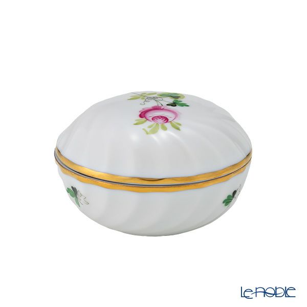 ヘレンド ウィーンのバラ シンプル VRHS ラウンドボックス 7cm 06037-0-00