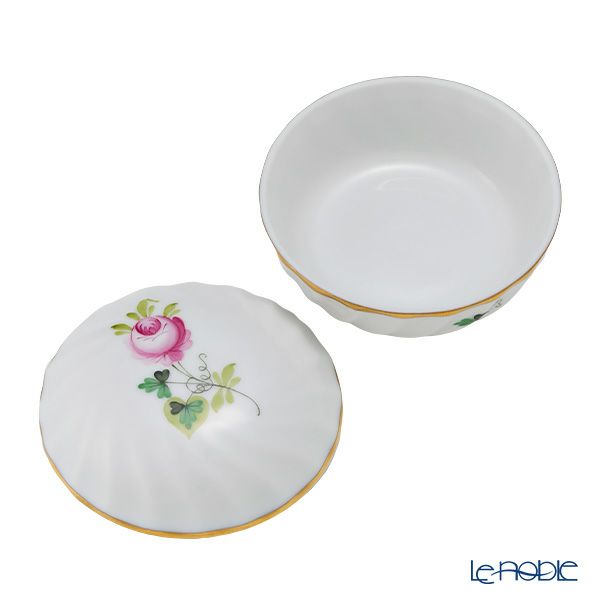 ヘレンド ウィーンのバラ シンプル VRHS ラウンドボックス 7cm 06037-0-00