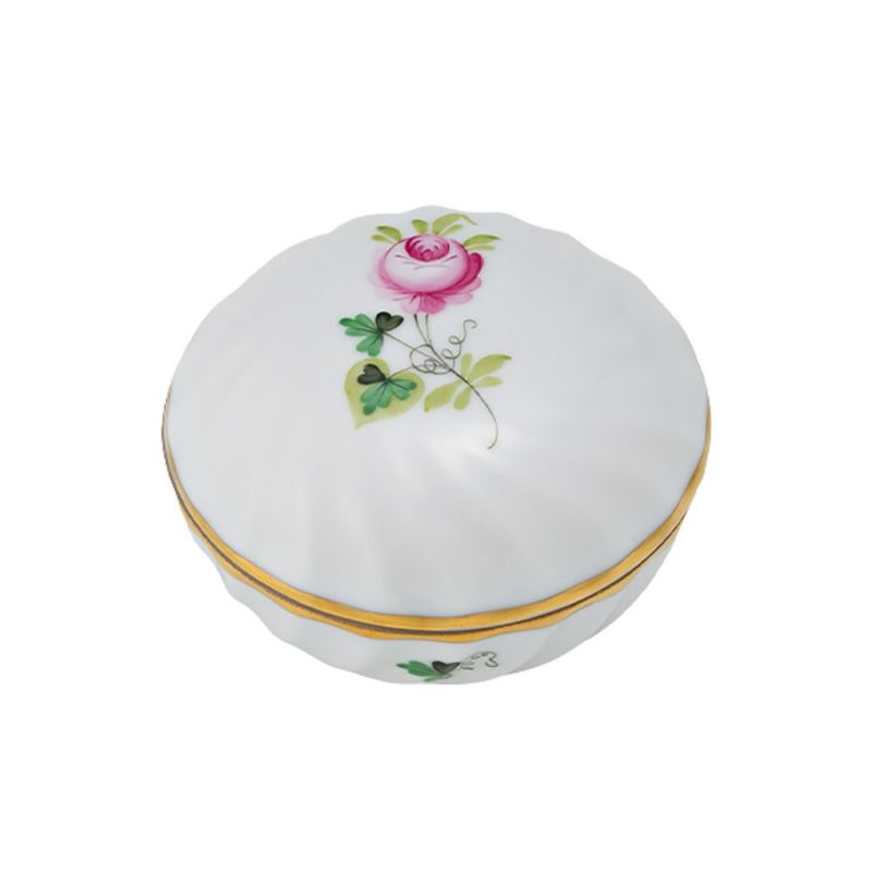 ヘレンド ウィーンのバラ シンプル VRHS ラウンドボックス 7cm 06037-0-00