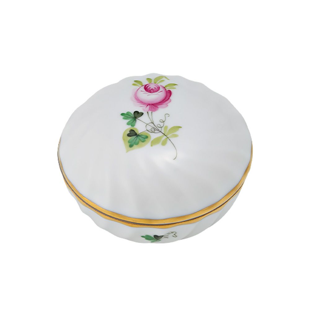 ヘレンド ウィーンのバラ シンプル VRHS ラウンドボックス 7cm 06037-0-00