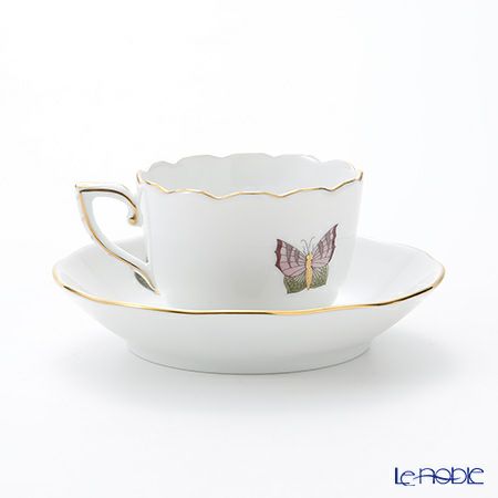 ヘレンド ヴィクトリア・グランデ VICTMC10 00711-0-00 モカカップ＆ソーサー 100ml ピンク／ハイビスカス