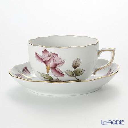 ヘレンド ヴィクトリア・グランデ VICTMC10 20724-0-00 ティーカップ＆ソーサー 200ml ピンク（ハイビスカス）