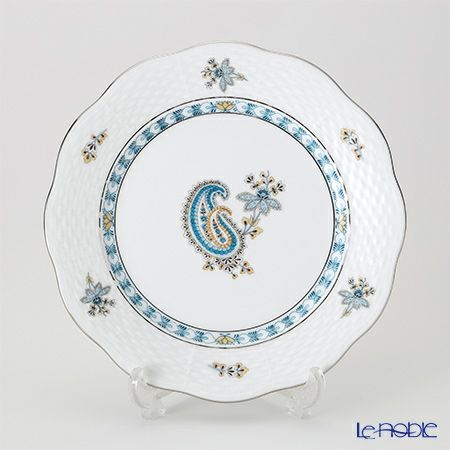 ヘレンド ペイズリー ターコイズ プラチナ BUTTQ-PT 00517-0-00 プレート 19cm